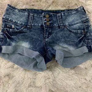 dark jean shorts